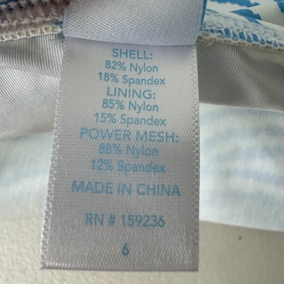 J McLaughlin Koa One Piece Swimsuit Size 6 Radio Waves Blue White NWOT - Picture 11 of 11